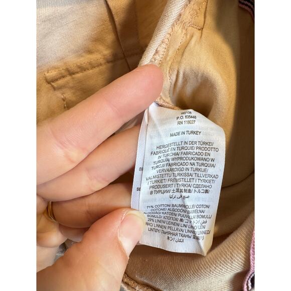 BODEN NWT High Waist Wide Leg Trousers Size US 2 Petite Cotton Linen $159 MSRP - Picture 8 of 12